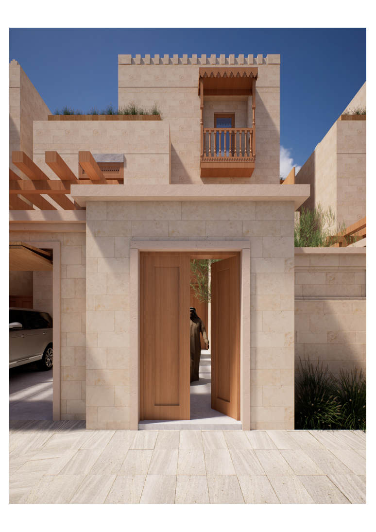 تفاصيل المدخل الخشبي